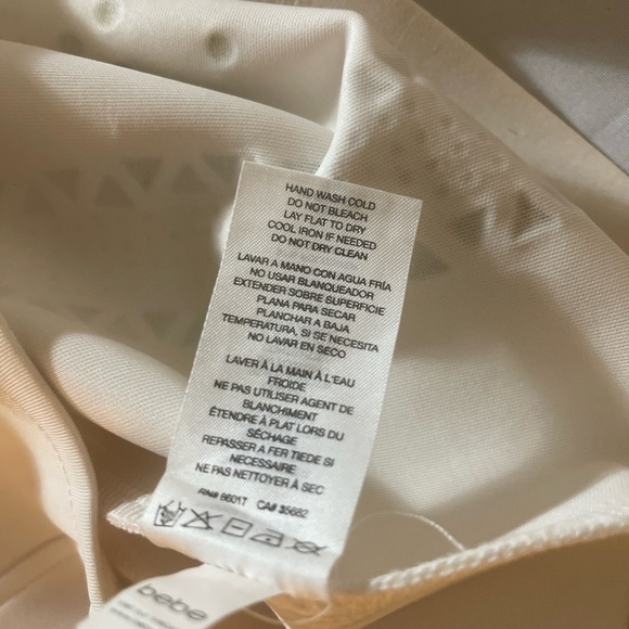 Bebe Studded Bodycon Mini Dress White Geometric Stud Sleeveless Club Size M - Picture 8 of 8